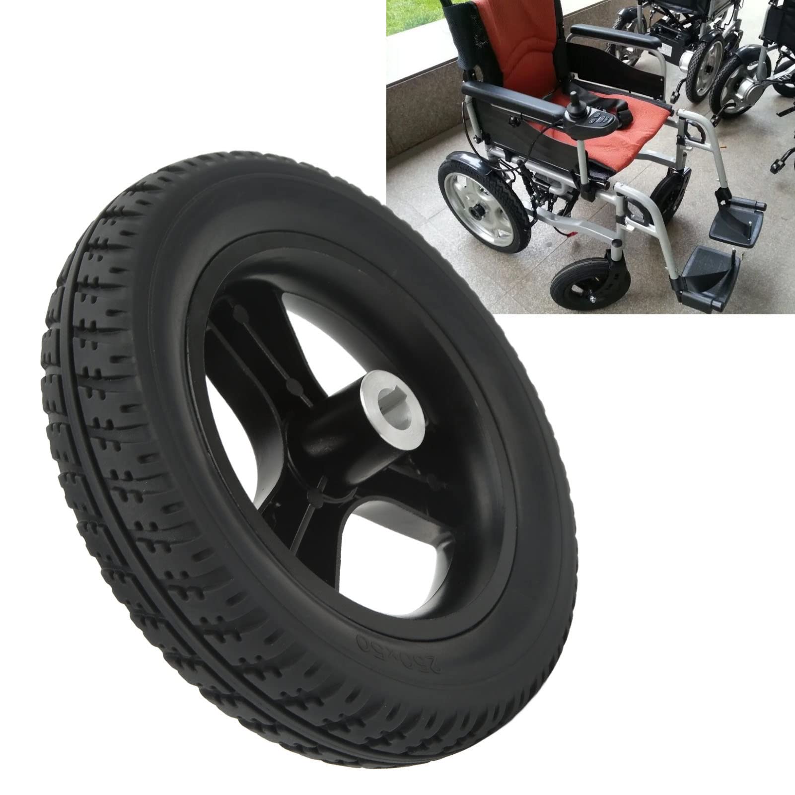車椅子用　タイヤ Amazon.co.jp: 車椅子用ホイール、10インチ電動車椅子後輪
